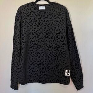 Women's Love Yourself Black Leopard Print Sweater